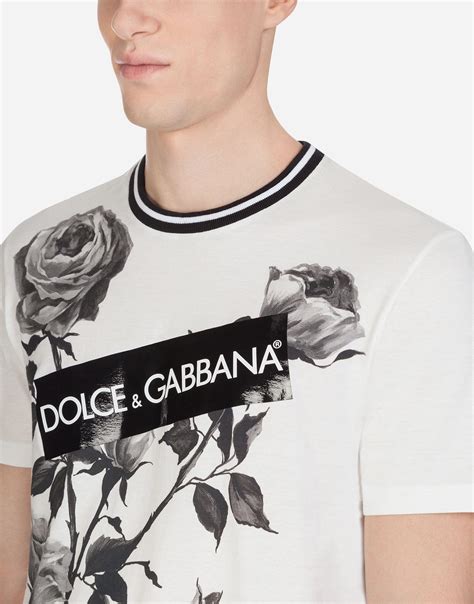 dolce gabbana printed cotton t shirt